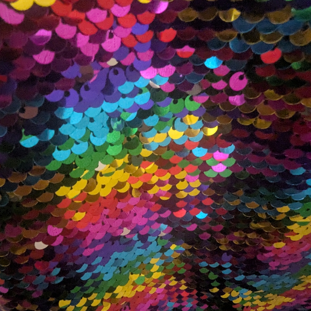 LuLaRoe Stevie Vibrant Sequin Bomber Jacket - Picture 3 of 5